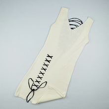 Load image into Gallery viewer, Sexy Solid Lace-Up Tank Mini Dresses Women Summer Casual Hollow Out Slim Dress Female Drawstring Backless Ladies Knit Dress New
