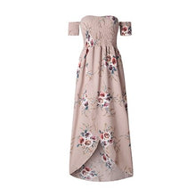 Load image into Gallery viewer, 2018 Printed Dress Women Bohemia Off Shoulder Summer Dresses Chiffon Beach Maxi Dress Women'S Sexy Plus Size Stretch Vestidos