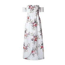 Load image into Gallery viewer, 2018 Printed Dress Women Bohemia Off Shoulder Summer Dresses Chiffon Beach Maxi Dress Women'S Sexy Plus Size Stretch Vestidos
